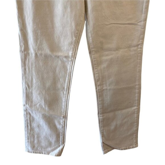 Rolla's Womens G'Day Mate Classic Straight Jeans Beige High Rise Pockets 32 New - Picture 2 of 9